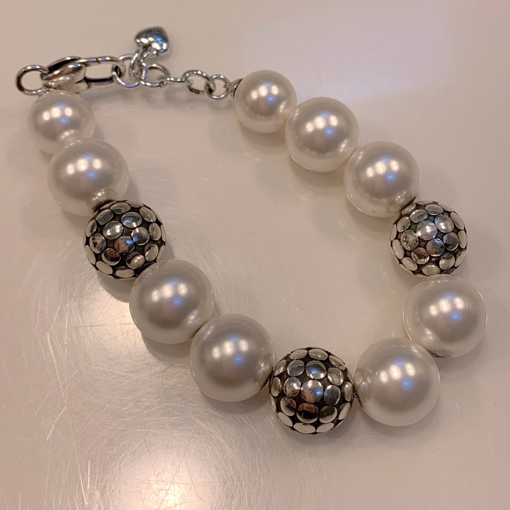 Brighton silver/pearl bracelet